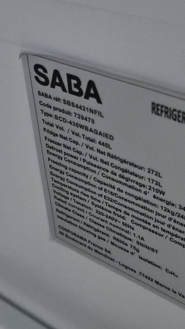 Réfrigérateur américain Saba