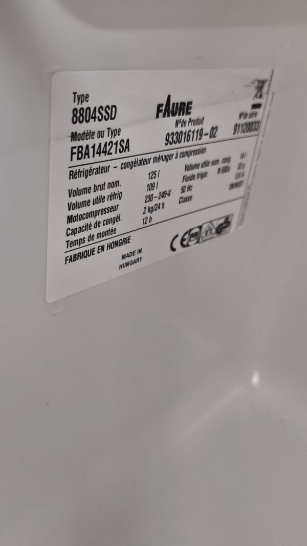 Réfrigérateur top encastrable