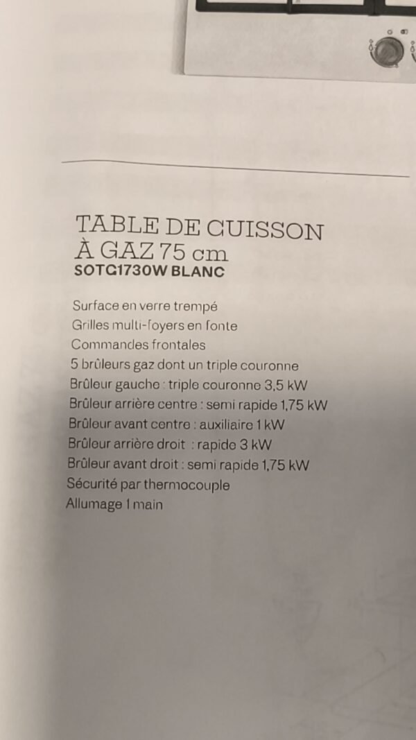 Plaque de gaz scholtes