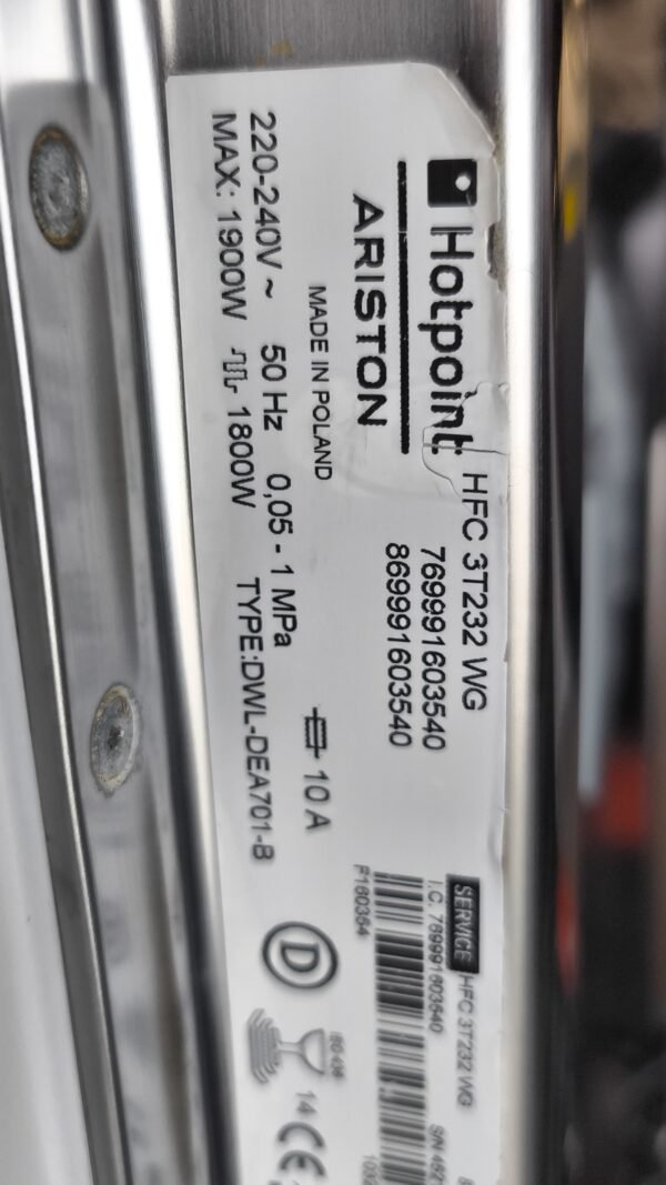 Lave vaisselle Hotpoint Ariston blanc