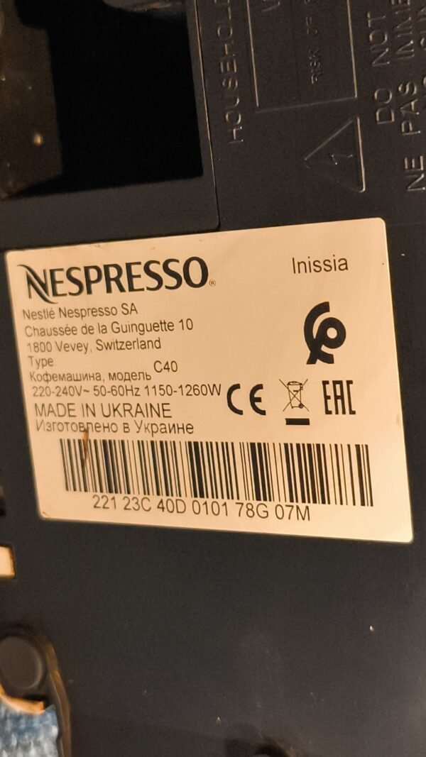 Cafetière Nespresso blanche