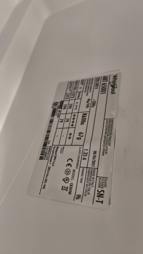 réfrigérateur encastrable Whirlpool