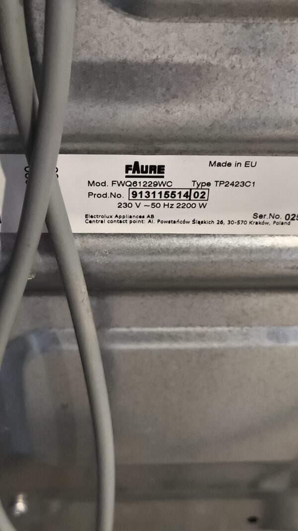 Lave linge top Faure