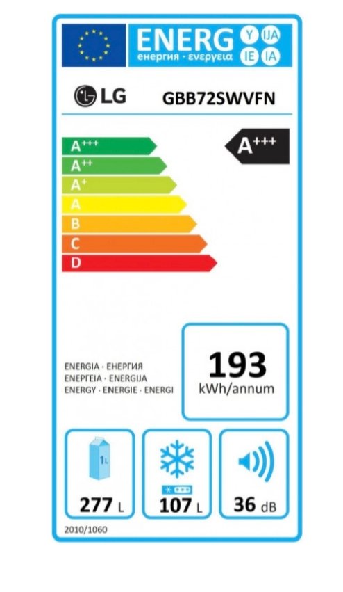 Réfrigérateur LG blanc