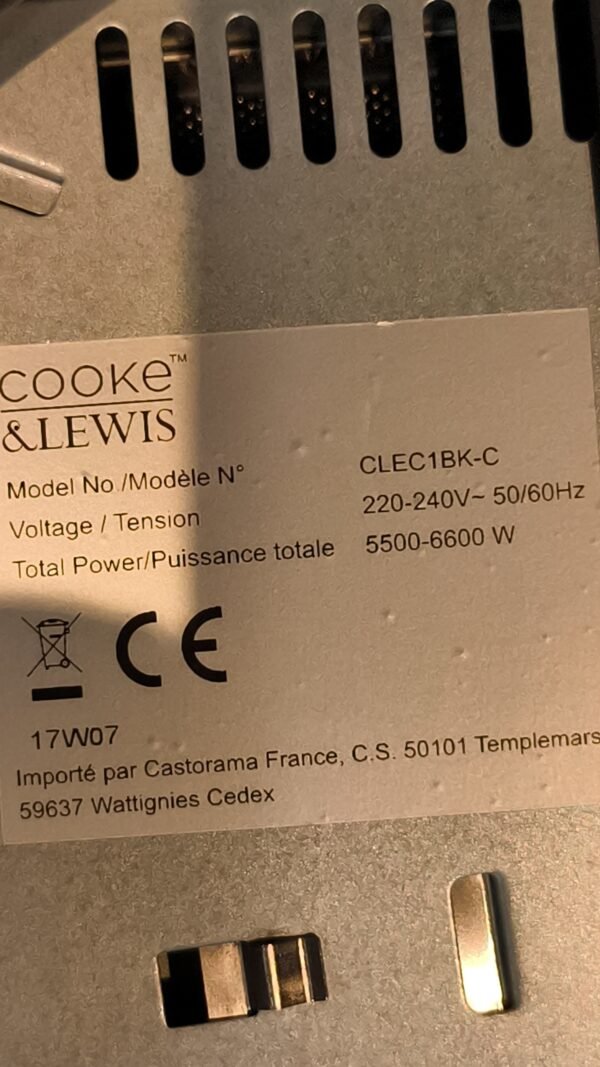 Plaque vitrocéramique cooke & Lewis