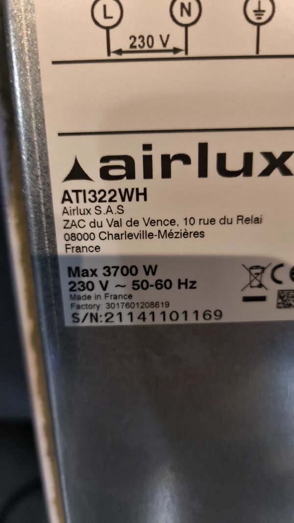 Plaque induction 2 foyers blanche airlux