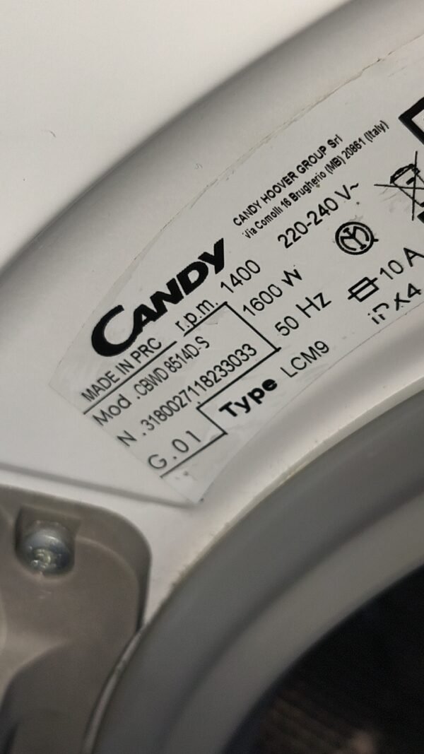 Lave linge séchant encastrable candy