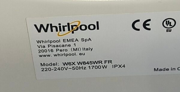 Lave linge Whirlpool suprême silence 8 kg