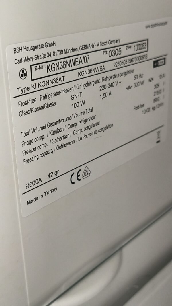 Réfrigérateur Bosch blanc no frost