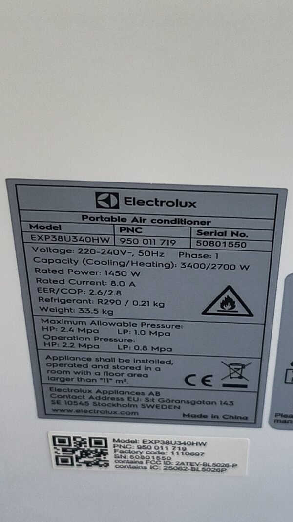 Snapchat-72587050 Climatiseur mobile réversible Electrolux